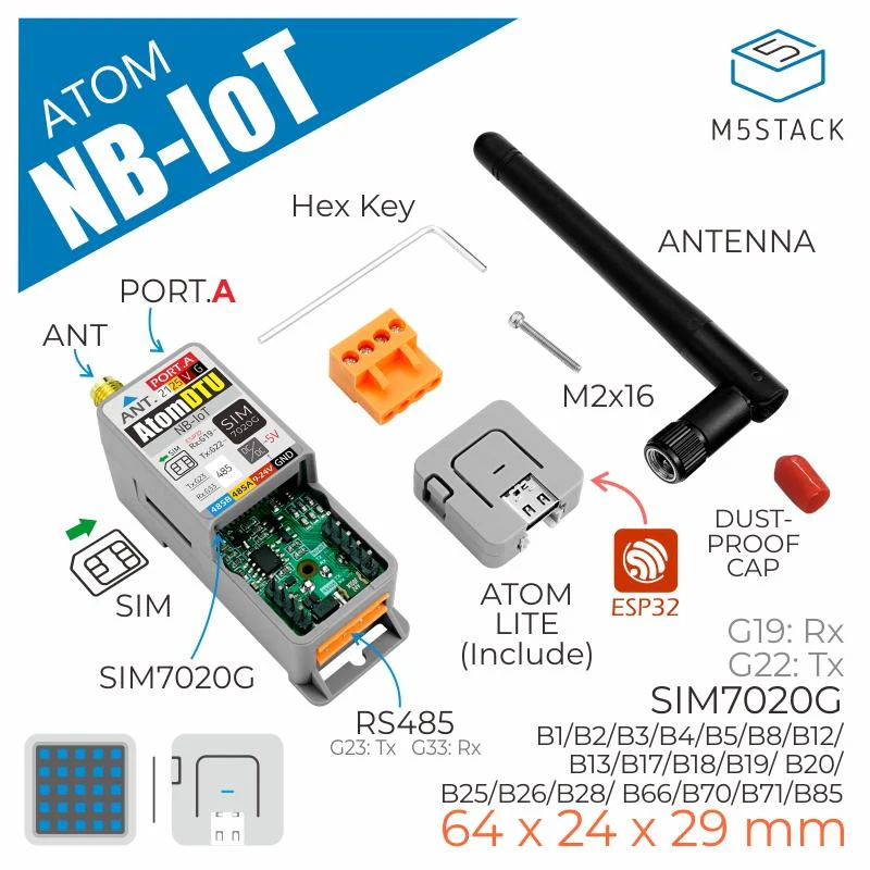 Atom DTU NB-IoT Kit Global version (SIM7020G) - Image 8