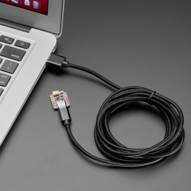 Black Woven USB C to USB A Cable - 2 meters long
