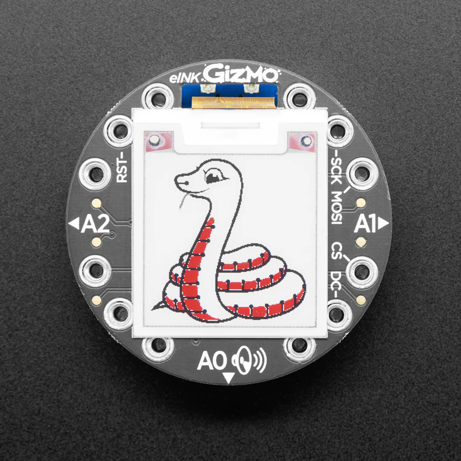 Circuit Playground 200x200 Tri-Color E-Ink Gizmo - E-Ink Display + Audio Amplifier