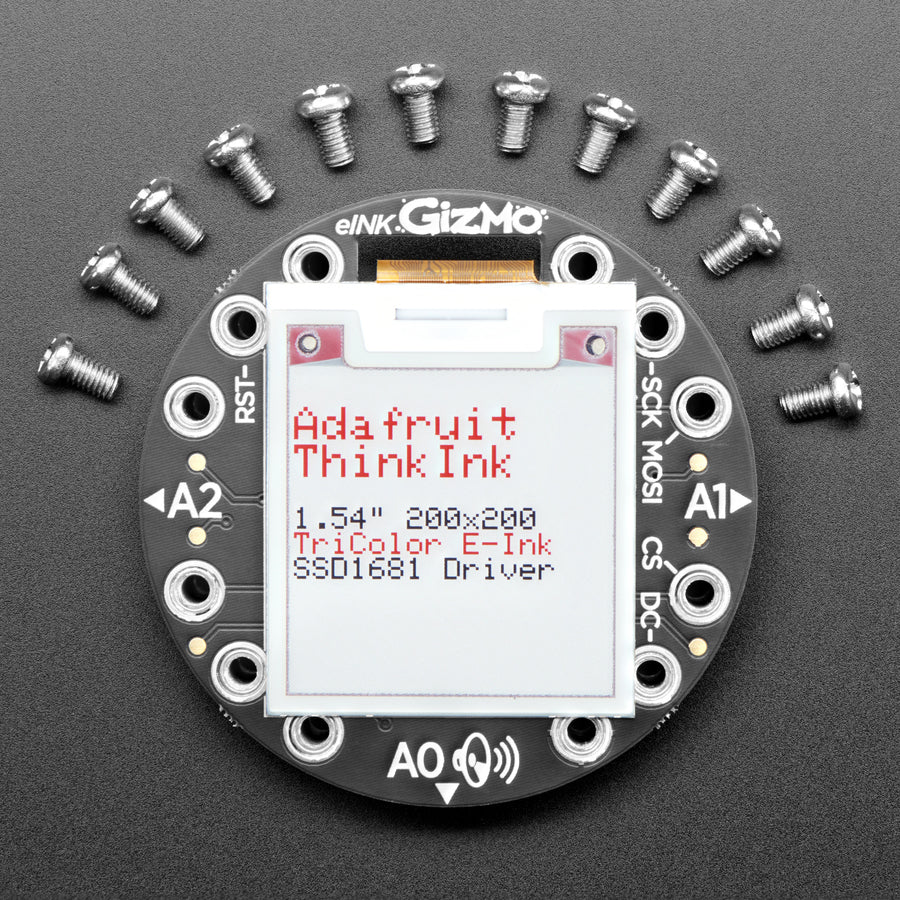 Circuit Playground 200x200 Tri-Color E-Ink Gizmo - E-Ink Display + Audio Amplifier - Image 4