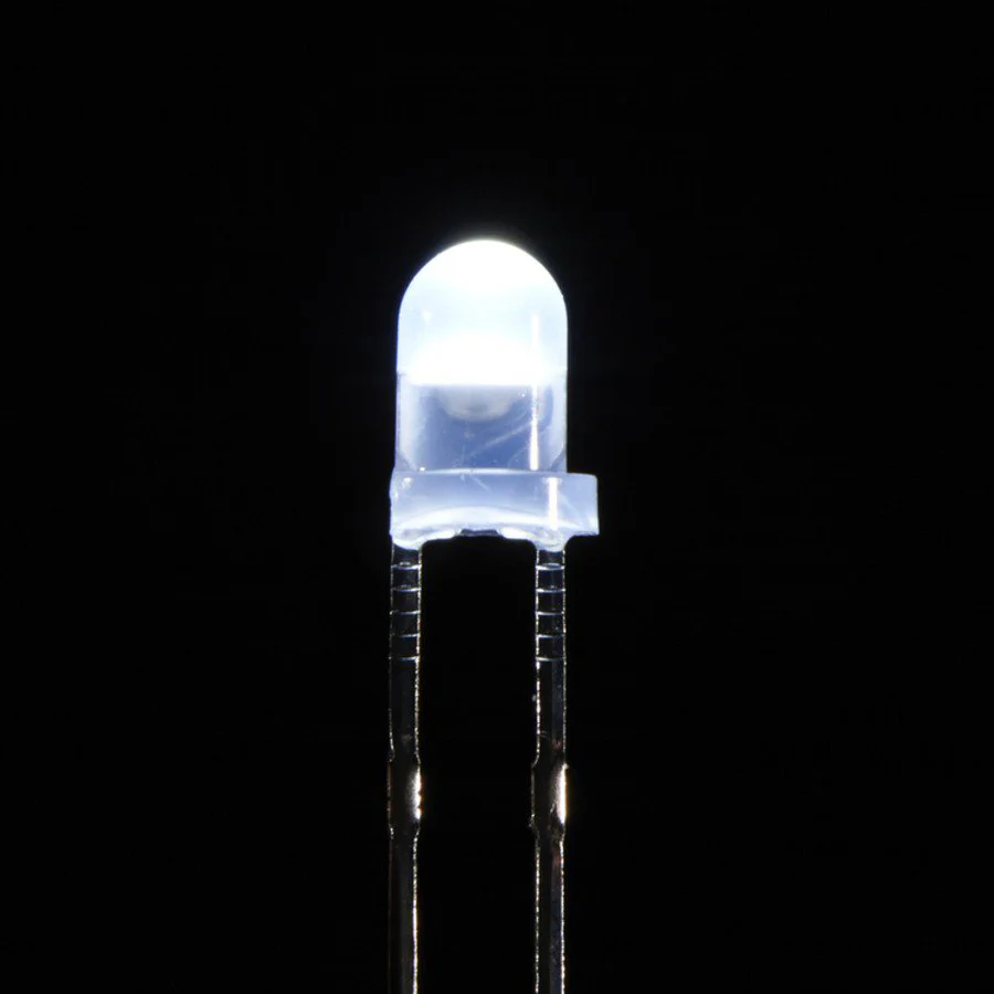 Diffused White 3mm LED (25 pack)