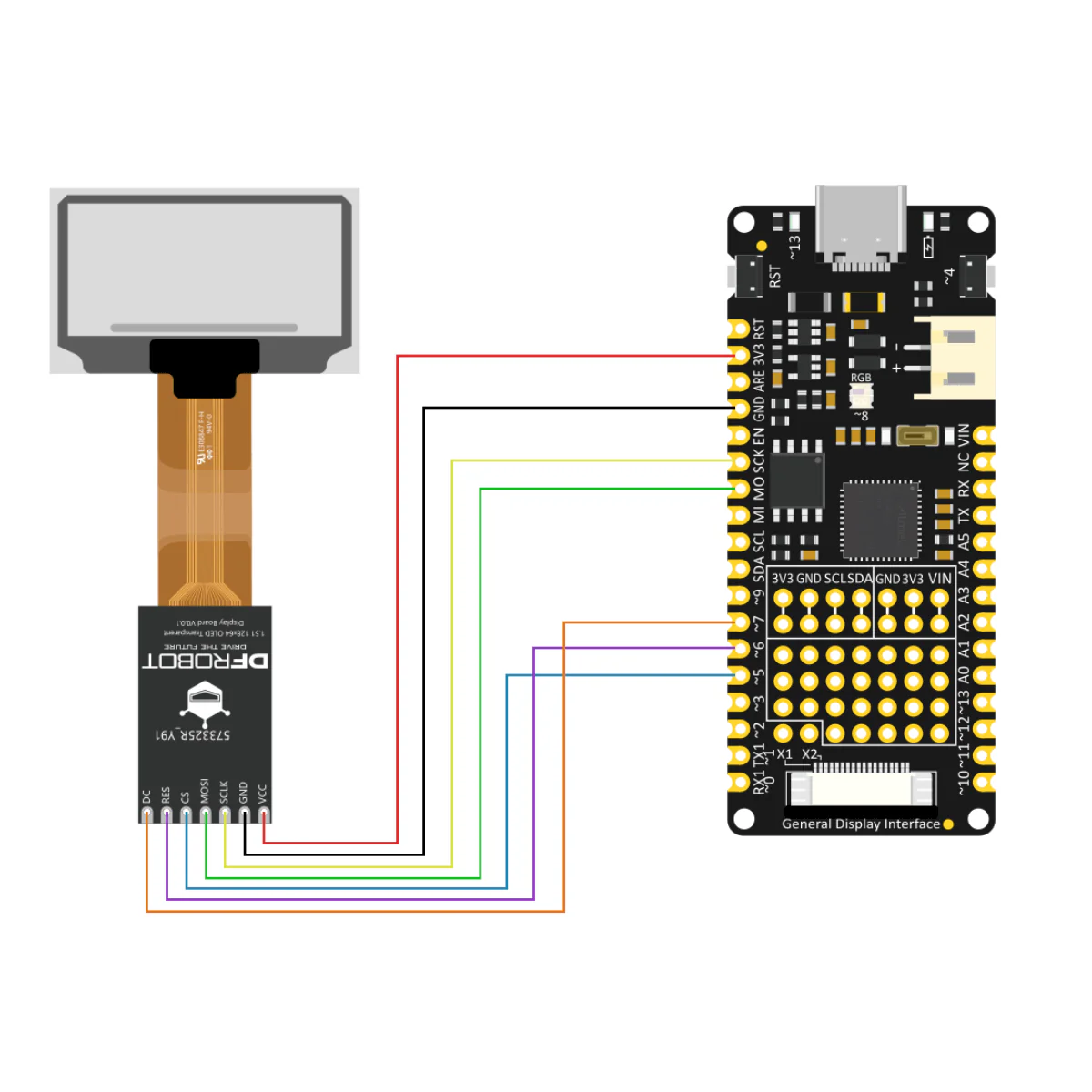 Fermion: 1.51” OLED Transparent Display with Converter (Breakout) - Image 6