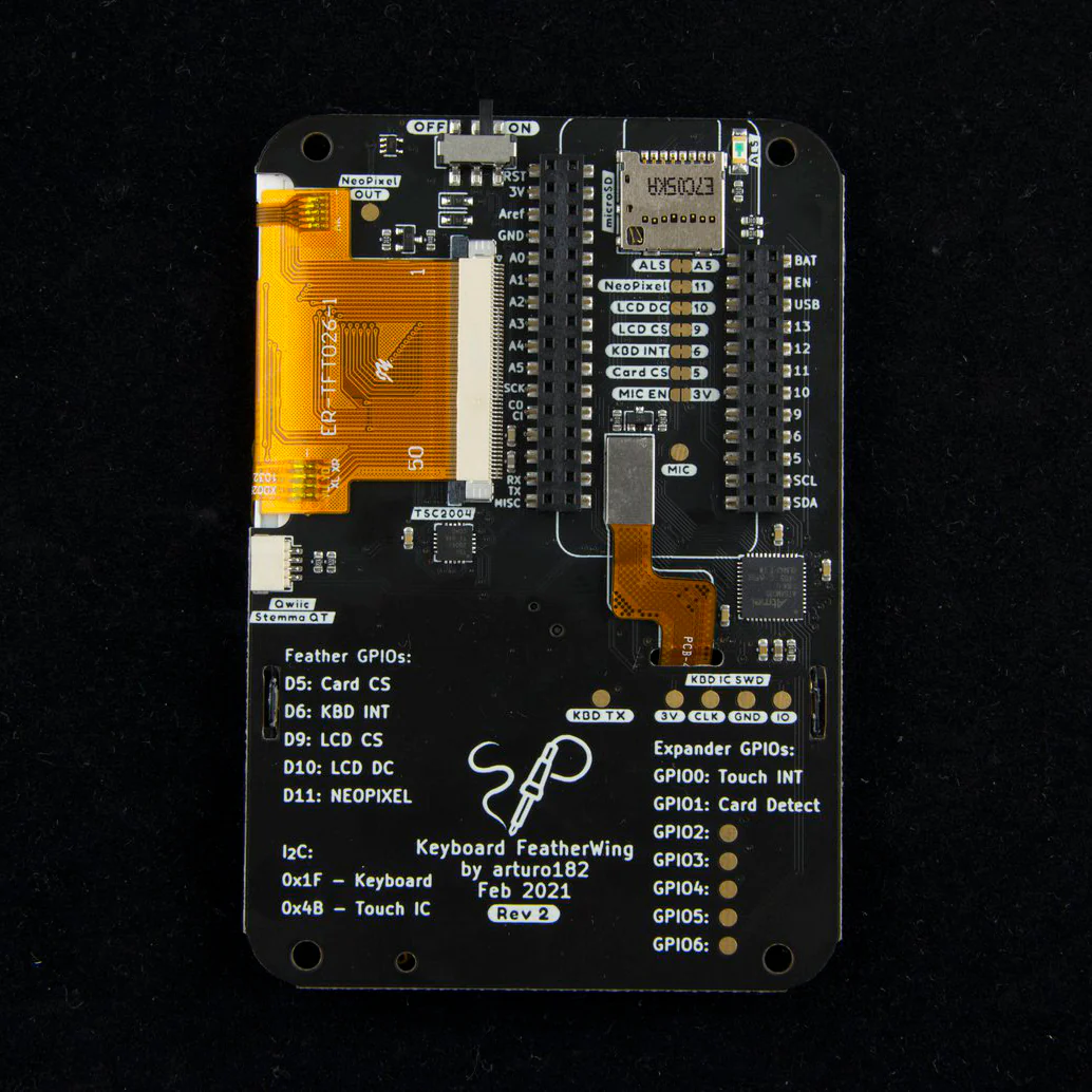Keyboard FeatherWing - QWERTY Keyboard + 2.6" LCD - Image 5