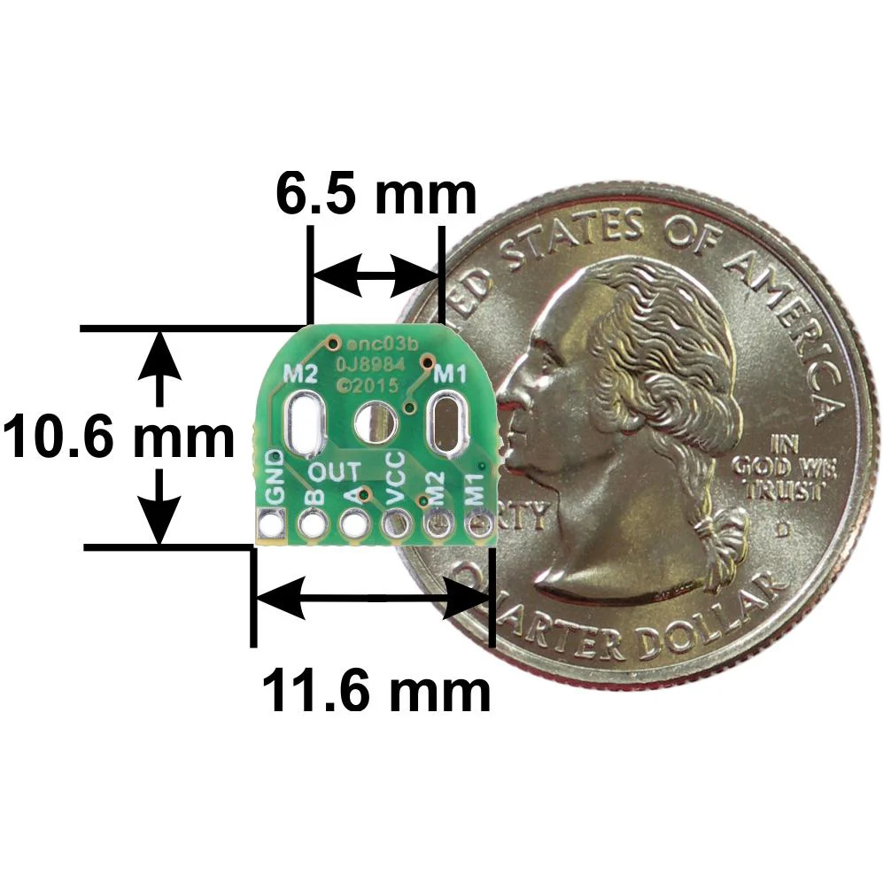 Magnetic Encoder Pair Kit for Micro Metal Gearmotors, 12 CPR, 2.7-18V (HPCB compatible) - Image 4