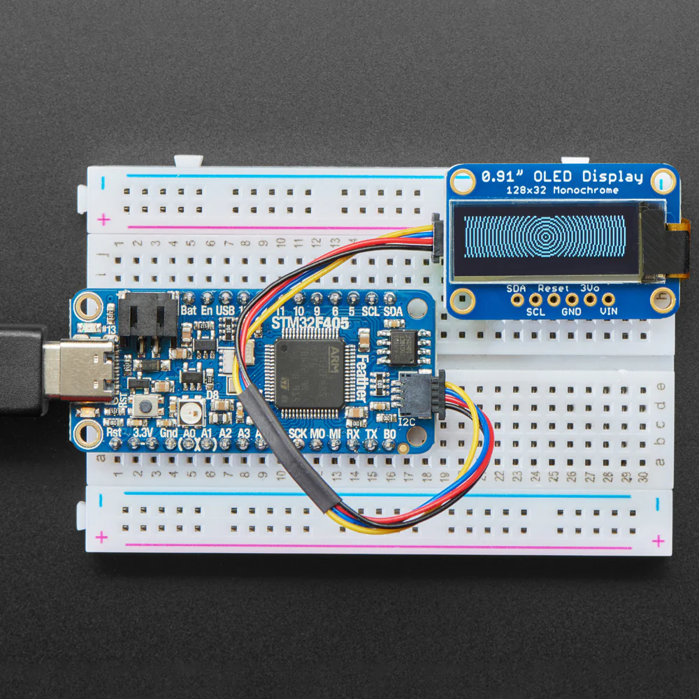 Monochrome 0.91" 128x32 I2C OLED Display - Image 6