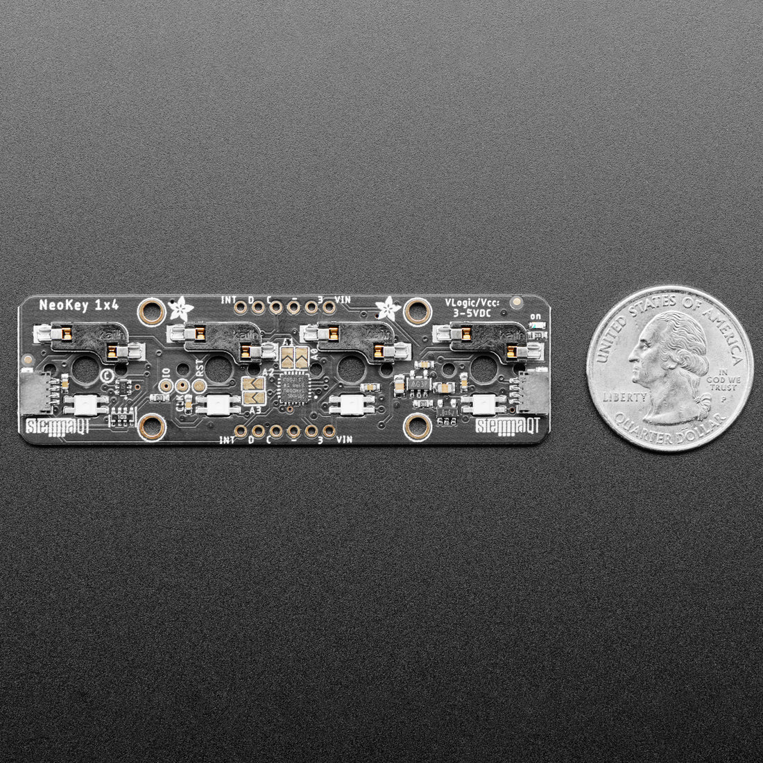 NeoKey 1x4 QT I2C - Four Mechanical Key Breakout with NeoPixels - Image 5