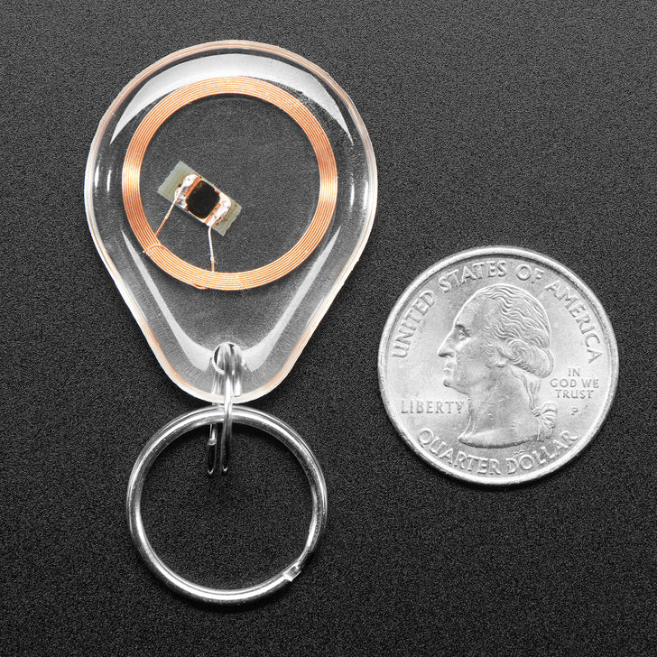 NTAG203 (13.56MHz RFID/NFC) Clear Keychain Fob - Image 2