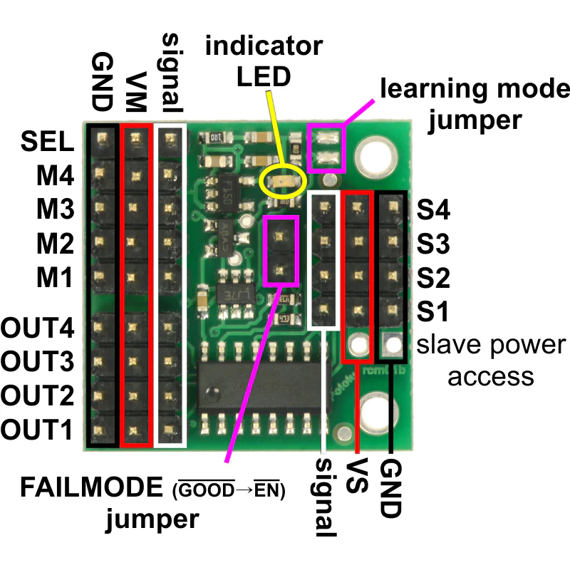 Pololu 4-Channel RC Servo Multiplexer - Image 2