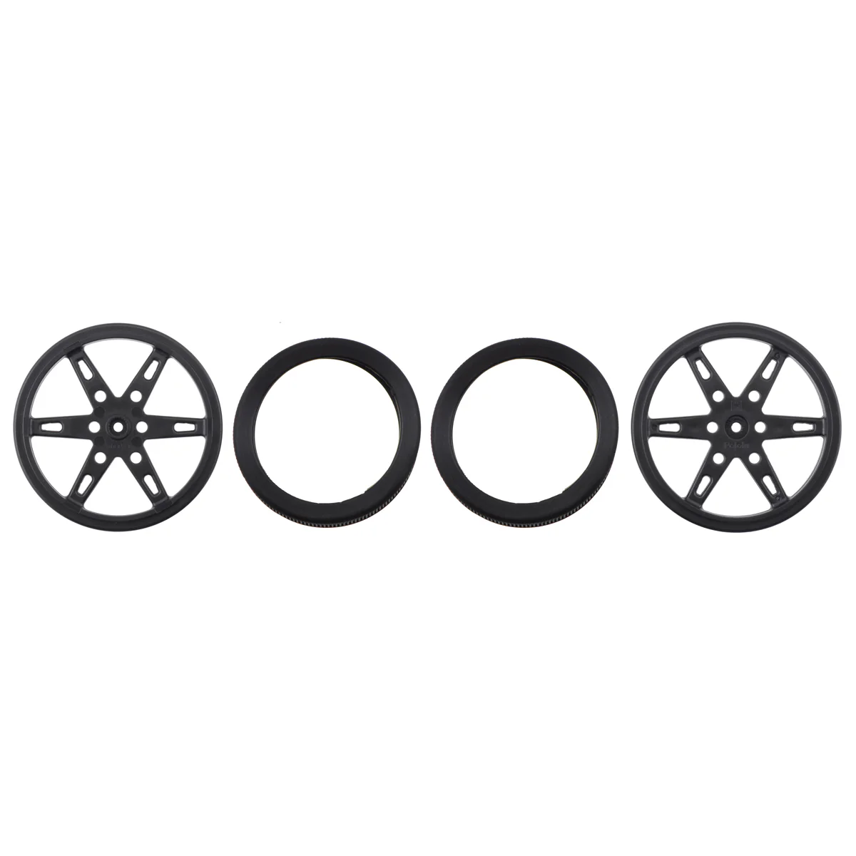 Pololu Wheel for Micro Servo Splines (20T, 4.8mm) - 60×8mm, 2-Pack - Image 2