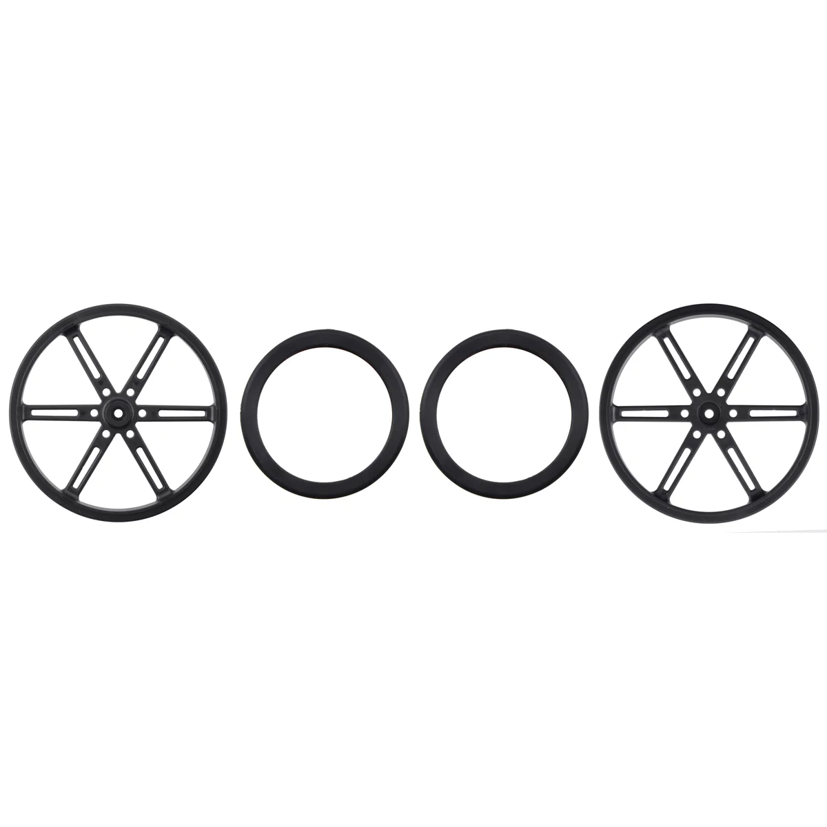 Pololu Wheel for Standard Servo Splines (25T, 5.8mm) - 90×10mm, 2-Pack - Image 6