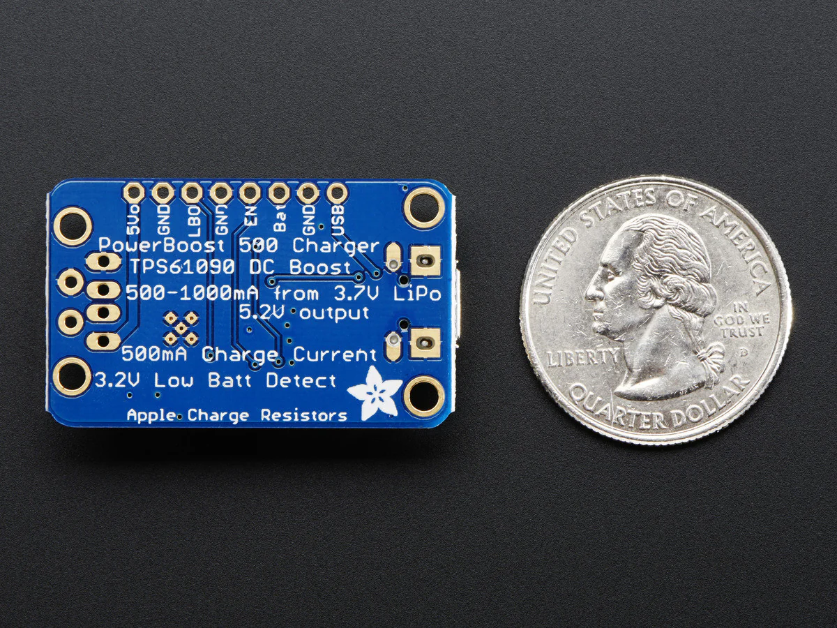 PowerBoost 500 Charger - Rechargeable 5V Lipo USB Boost @ 500mA+ - Image 4