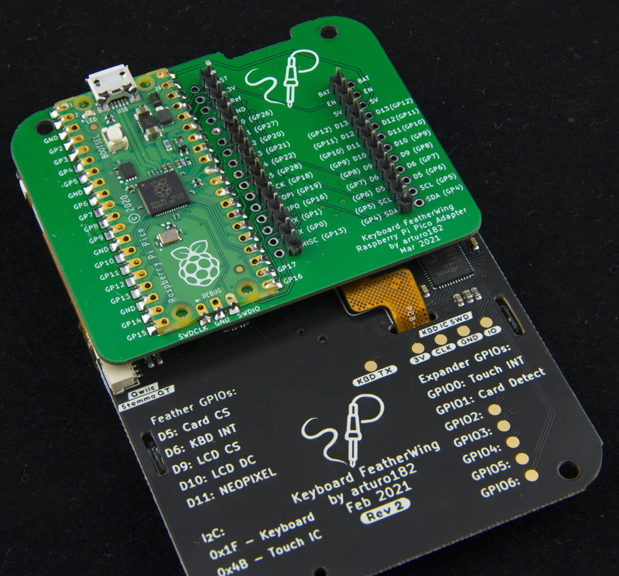 Raspberry Pi Pico adapter for Keyboard FeatherWing - Image 3