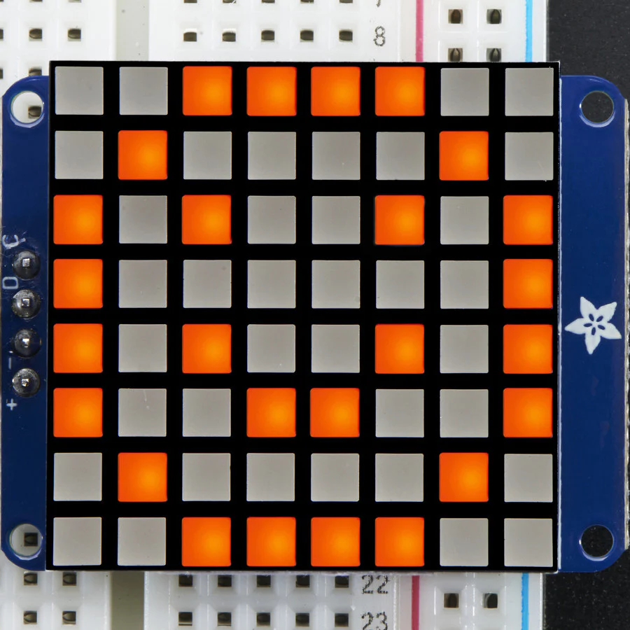 Small 1.2" 8x8 Bright Square LED Matrix + Backpack - Image 3