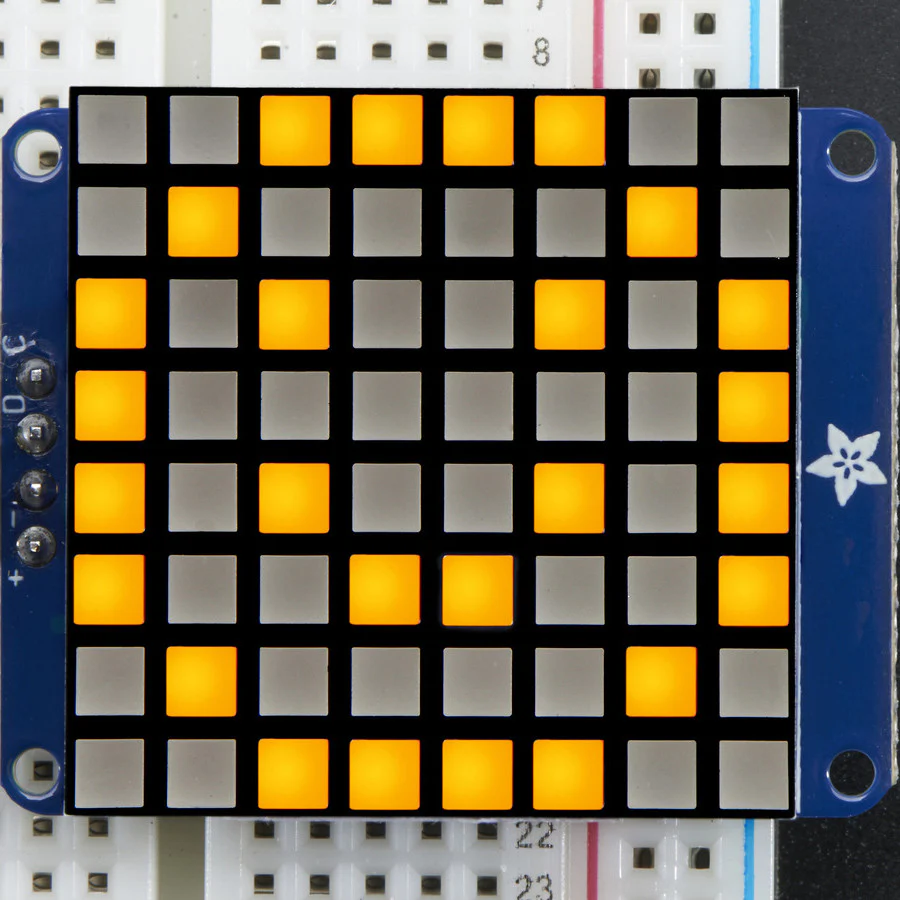 Small 1.2" 8x8 Bright Square LED Matrix + Backpack - Image 4