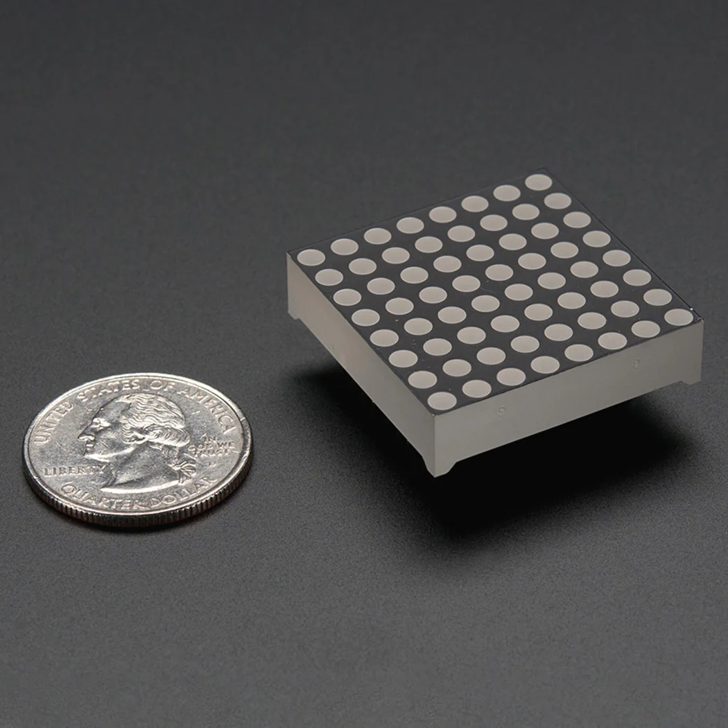 Small 1.2" 8x8 Ultra Bright Red LED Matrix - KWM-30881CVB - Image 3