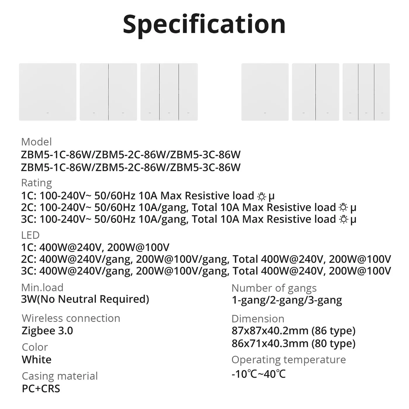 Sonoff Smart Wall Switch (ZBM5 Zigbee) - Image 12