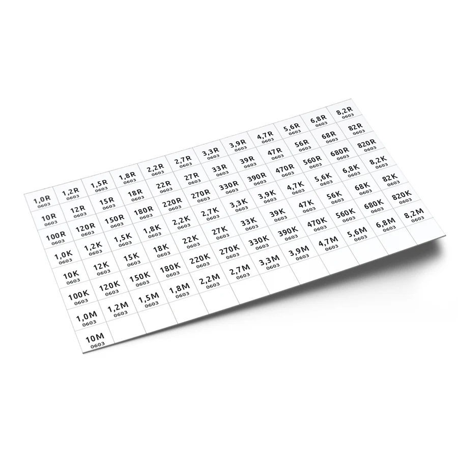 SMD 0603 Resistor Set E12 Series - 1Ω to 10MΩ (1,700pcs) - Image 3