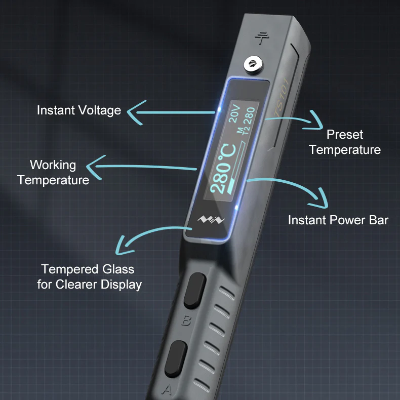 TS101 Smart Soldering Iron (USB-C or DC Power Input) - Image 5