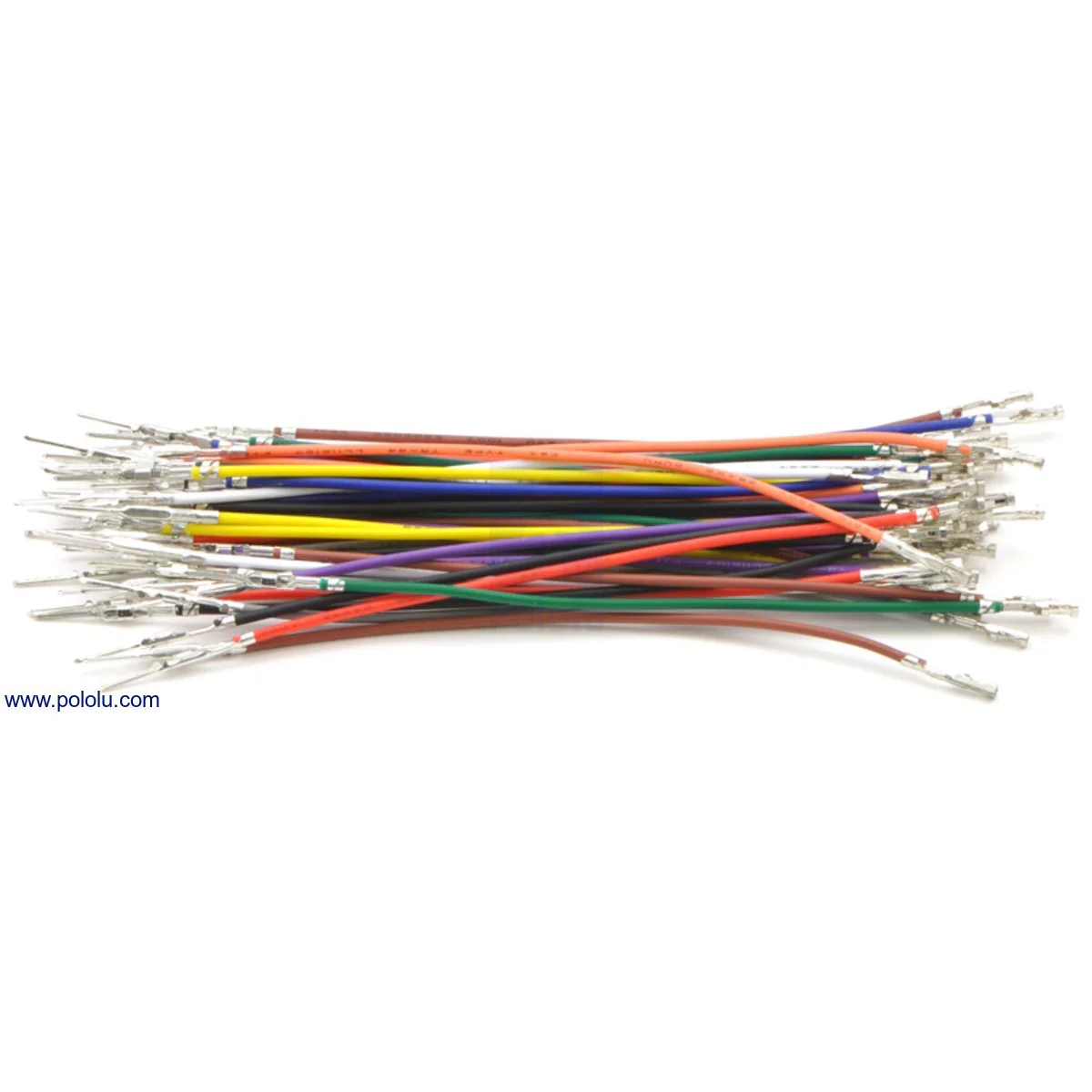 Wires with Pre-Crimped Terminals 50-Piece 10-Color Assortment M-F 3"